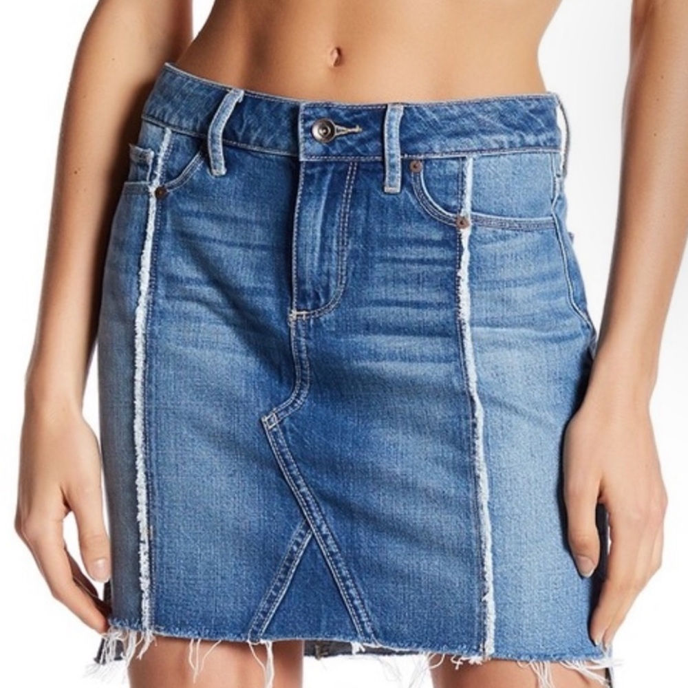 Paige Patchwork Denim Skirt